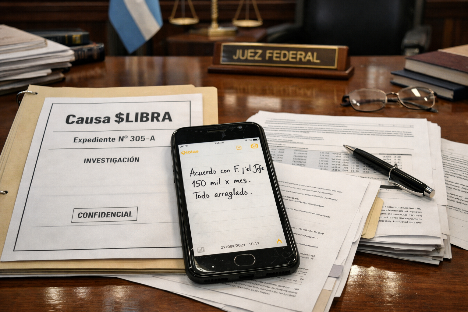 Causa $LIBRA: hallan en el celular de Mauricio Novelli una nota que menciona un presunto acuerdo por u$s5 mill