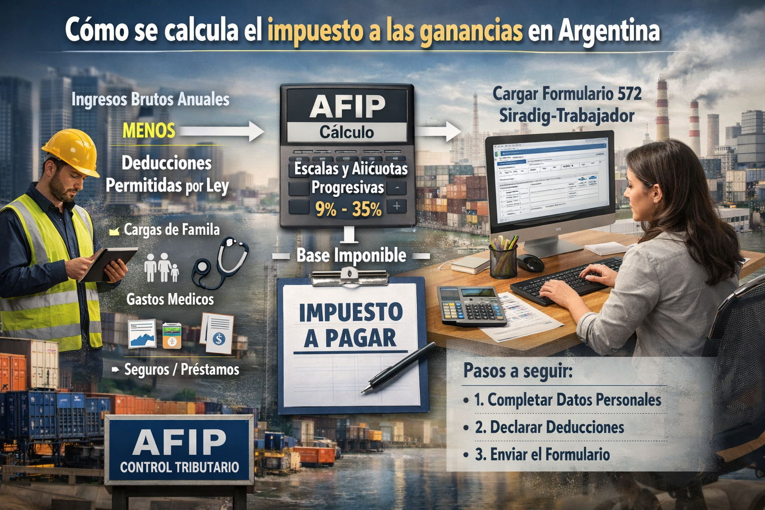 Cómo se calcula el impuesto a las ganancias en Argentina