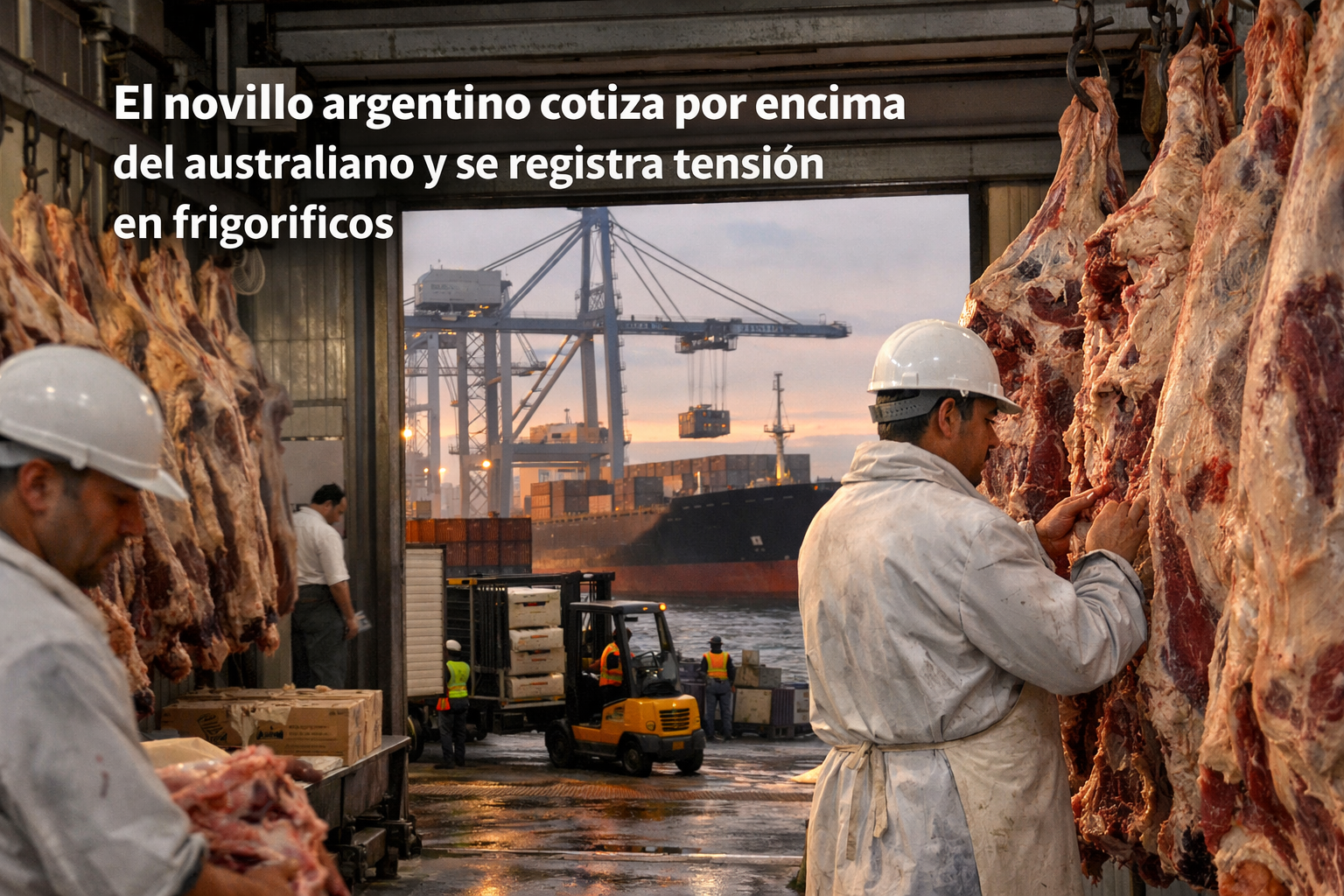 El novillo argentino cotiza por encima del australiano y se registra tensión en frigoríficos