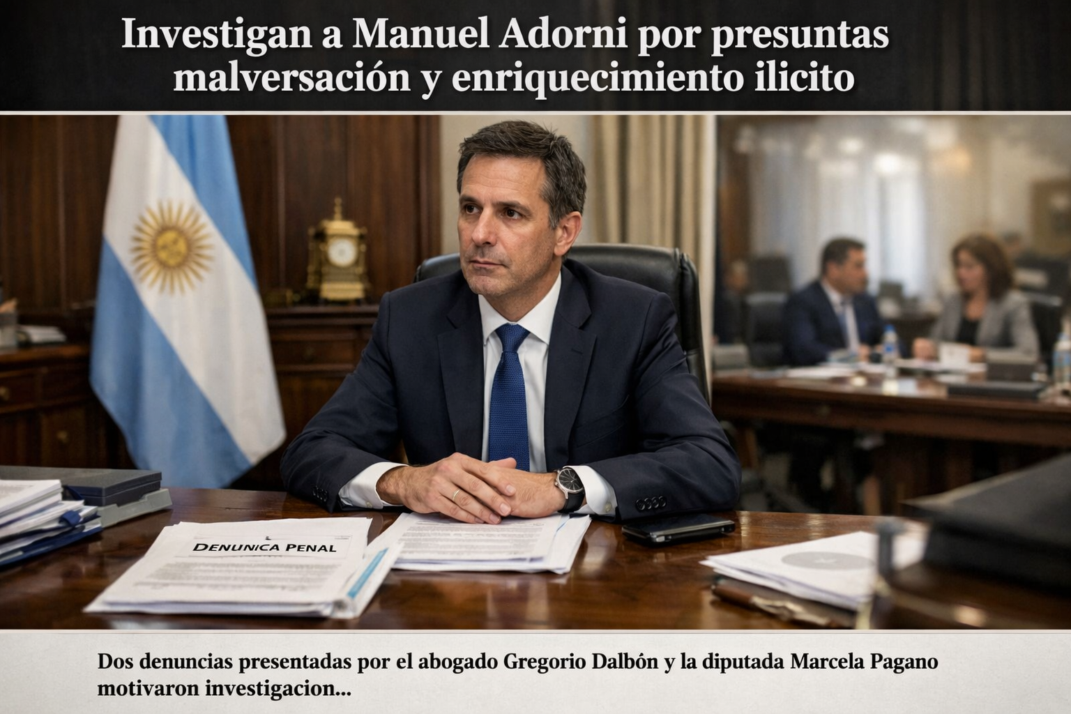 Investigan a Manuel Adorni por presuntas malversación y enriquecimiento ilícito