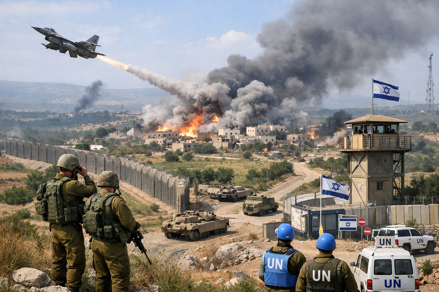 Israel realiza ataques aéreos y operaciones limitadas contra posiciones de Hezbollah en el sur del Líbano